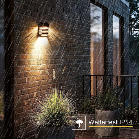 2 szt. Lampa ścienna na energię słoneczną Zewnętrzna lampa ścienna LED na dziedziniec Ogród Korytarz Taras Ścieżka Ścienna Patio Willa