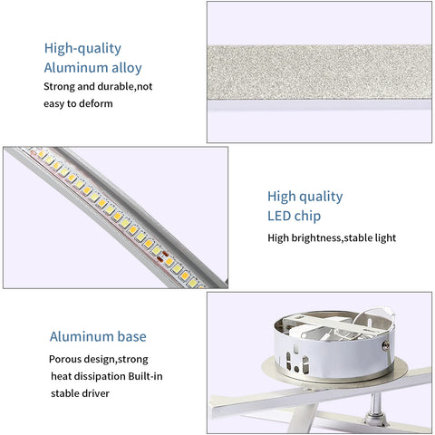 Ściemnialna lampa sufitowa LED, oprawa sufitowa z pilotem, nowoczesny żyrandol o mocy 18 W do sypialni, salonu, przedpokoju