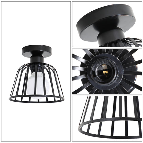 Metalowa lampa sufitowa w stylu retro, lampa sufitowa w stylu vintage, oświetlenie sufitowe E27, do przedpokoju, salonu, sypialni, kawiarni, restauracji, pokoju (żarówka nie jest dołączona)