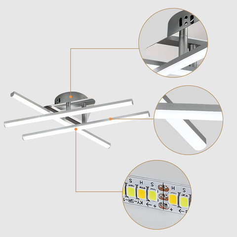 Lampa sufitowa LED, minimalistyczna lampa sufitowa LED 18 W, chłodne białe światła, 6500 K, zintegrowane diody LED, lampa sufitowa do sypialni, salonu, jadalni, IP20