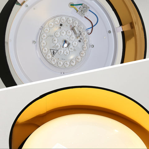 Nowoczesna lampa sufitowa 12W 1000LM, 3000K czarno-złota lampa sufitowa z brokatem, żyrandol LED z efektem gwiaździstego nieba do salonu, sypialni
