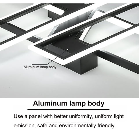 Nowoczesna lampa sufitowa LED zimne białe światło 6000K do salonu sypialnia kuchnia dom 72W