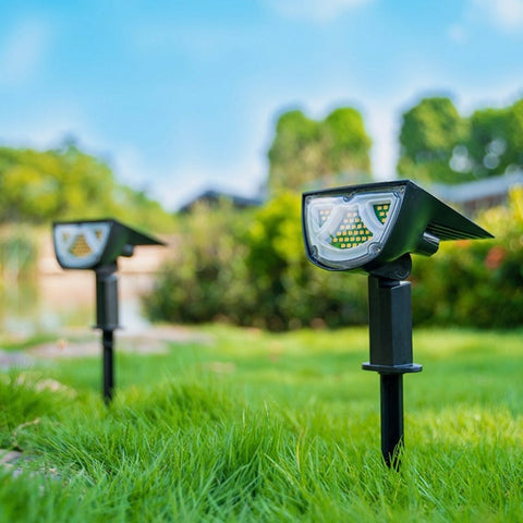 Solarna lampa ogrodowa z czujnikiem ruchu, lampy solarne na zewnątrz, wodoodporny kinkiet zewnętrzny IP65, super jasna lampa słoneczna 43LED 650 lm, opakowanie 2 szt.