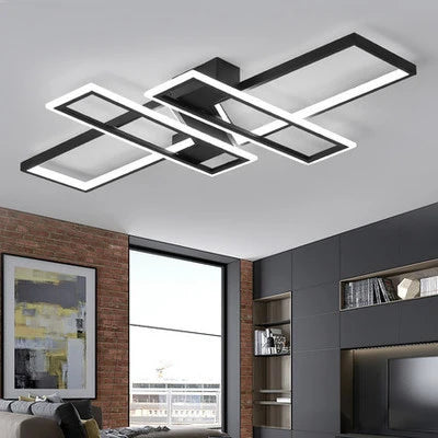 Nowoczesna lampa sufitowa LED zimne białe światło 6000K do salonu sypialnia kuchnia dom 72W