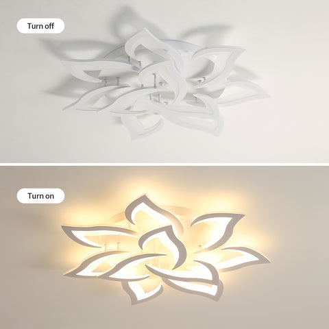 Lampa sufitowa LED, lampa sufitowa 90W 8100LM 3500K, lampa sufitowa LED Lotus do salonu, sypialni, łazienki
