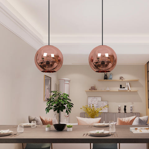 Lampa wisząca 25cm E27 ampułka led z kolorowego dmuchanego szkła pyrex, nowoczesny, klasyczny żyrandol bez żarówki