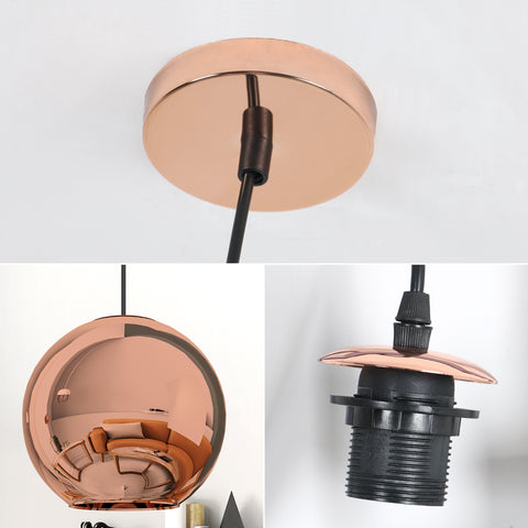 Lampa wisząca 25cm E27 ampułka led z kolorowego dmuchanego szkła pyrex, nowoczesny, klasyczny żyrandol bez żarówki