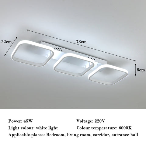 Tableau des dimensions des plafonniers